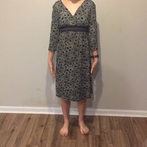 Black and white maternity dress